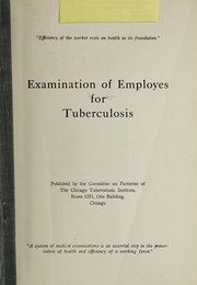 Cover of: Examination of employees for tuberculosis | 