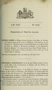 Specification of William Edward Newton by William Edward Newton