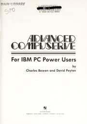 Cover of: Advanced CompuServe for IBM PC Power Users by Charles Bowen