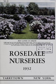 Cover of: Rosedale Nurseries, 1932 | Rosedale Nurseries