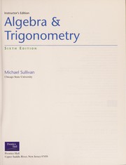 Cover of: Algebra & trigonometry | Michael Joseph Sullivan Jr.