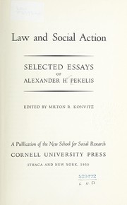 Cover of: Law and social action | Alexander Haim Pekelis
