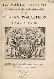 Cover of: De subitaneis mortibus libri duo