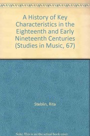 Cover of: A history of key characteristics in the eighteenth and early nineteenth centuries by Rita Steblin