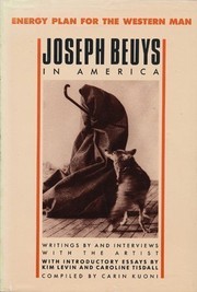 Cover of: Joseph Beuys in America: energy plan for the Western man : writings by and interviews with the artist