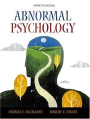 Cover of: Abnormal Psychology, Fourth Edition by Thomas F. Oltmanns, Robert E. Emery