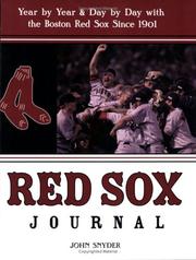 Cover of: Red Sox journal by Snyder, John