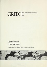 Cover of: Greece | Ricker, John C.