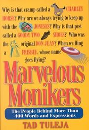 Cover of: Marvelous Monikers by Tad Tuleja