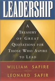 Cover of: Leadership by William Safire, Leonard Safir