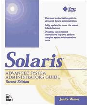 Solaris advanced system administrator's guide by Janice Winsor