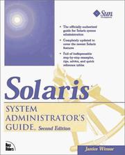 Cover of: Solaris system administrator's guide by Janice Winsor