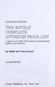 Cover of: The Kovels' Complete Antiques Price List by Ralph Kovel, Terry Kovel