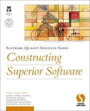 Cover of: Constructing superior software by Paul C. Clements, editor; Len Bass ... [at al.].
