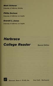 Cover of: Harbrace college reader by edited by Mark Schorer, Philip Durham [and] Everett L. Jones.