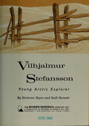 Cover of: Vilhjalmur Stefansson, young Arctic explorer | Hortense Myers