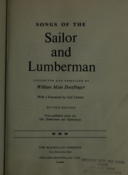 Cover of: Songs of the sailor and lumberman | Doerflinger, William Main,