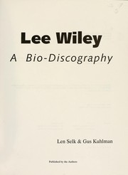 Cover of: Lee Wiley | Len Selk