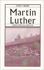 Cover of: Martin Luther: Hitler's spiritual ancestor