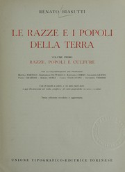 Cover of: Le razze e i popoli della terra.