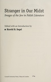 Cover of: Stranger in Our Midst | Harold B. Segel