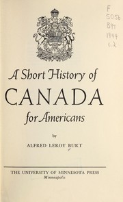 Cover of: A short history of Canada for Americans
