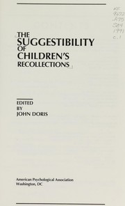 Cover of: The Suggestibility of children