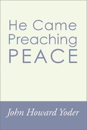 Cover of: He Came Preaching Peace