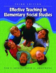 Cover of: Effective Teaching in Elementary Social Studies, Fifth Edition by Thomas V. Savage, David G. Armstrong