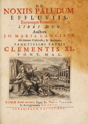 Cover of: De noxiis paludum effluviis, eorumque remediis. Libri duo