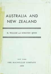Cover of: Australia and New Zealand | Irwin, William.