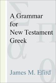 Cover of: A Grammar for New Testament Greek