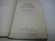 Cover of: Introduction to a theological theory of language by Gerhard Ebeling