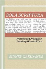 Sola Scriptura by Sidney Greidanus