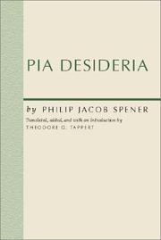 Cover of: Pia Desideria by Philip Jacob Spener