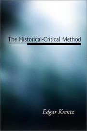 Cover of: The Historical-Critical Method by Edgar Krentz, Edgar Krentz