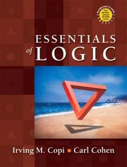 Cover of: Essentials of Logic by Irving Marmer Copi, Carl Cohen