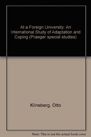 Cover of: At a foreign university | Otto Klineberg