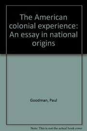 The American colonial experience