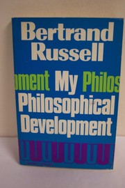Cover of: My philosophical development | Bertrand Russell