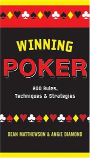 Cover of: Winning Poker by Dean Matthewson, Angie Diamond