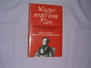 Cover of: Wagner writes from Paris by Richard Wagner