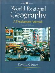 Cover of: World Regional Geography: A Development Approach (7th Edition)