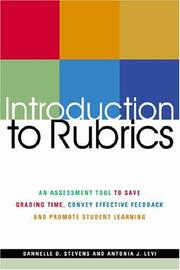 Cover of: Introduction To Rubrics by Dannelle D. Stevens, Antonia J. Levi