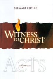 Cover of: Witness to Christ: A Commentary on Acts