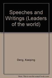 Cover of: Speeches and writings