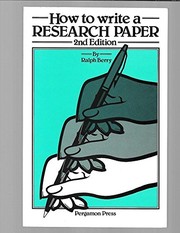 Cover of: How to write a research paper