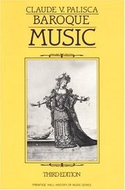 Cover of: Baroque music by Claude V. Palisca