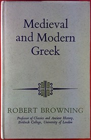 Cover of: Medieval and modern Greek. | Robert Browning