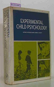Cover of: Experimental child psychology by Hayne Waring Reese